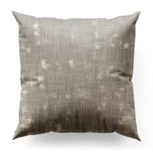 Poszewka szyta srebrno złocista z tkaniny o naturalnym splocie, zdobiona błyszczcącym nadrukiem Italissima Eva Minge