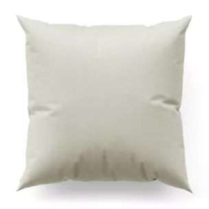 Poszewka szyta ciemnokremowa z tkaniny z dodatkiem połyskującej nici, z widocznym ozdobnym splotem