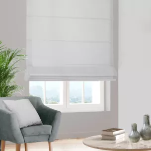 Roleta rzymska naturalna z gładkiej tkaniny typu dimout