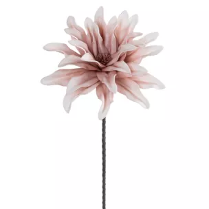 Kwiat sztuczny biały, jasnoróżowy z plastycznej pianki foamiran 60 cm