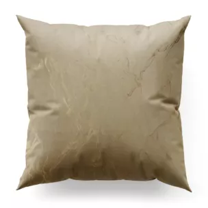 Poszewka na wymiar jasnobeżowo złocista z tkaniny welwetowej ze złotym marmurkowym nadrukiem