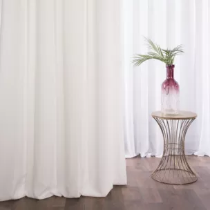 Zasłona szyta na taśmie 5 cm DORA - HIT naturalna z miękkiej tkaniny o welurowej strukturze