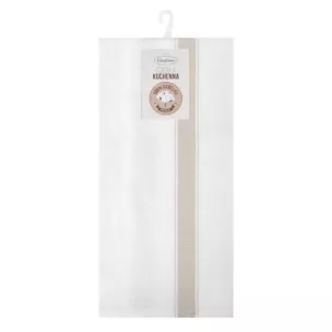 Komplet ściereczek kuchennych 2szt 50x70 cm bawełniany kolor beżowy w pasy 200 g/m2 SOFIA