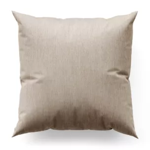 Poszewka szyta beżowa z miękkiej szenilowej tkaniny z efektem melanżu