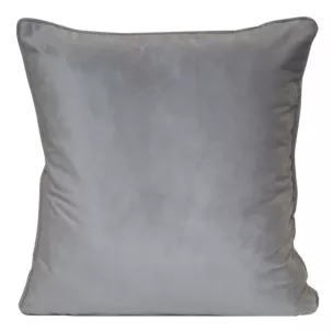 Poszewka na poduszkę 45x45 cm welwetowa kolor szarobeżowy z wypustką na brzegach SIBEL PIERRE CARDIN