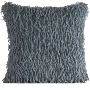 Poszewka na poduszkę 45x45 cm granatowa z miękkiego futerka ADORE