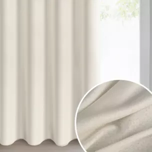 Zasłona kremowa z matowej tkaniny z efektem melanżu 140x250 cm przelotka - ADELINA
