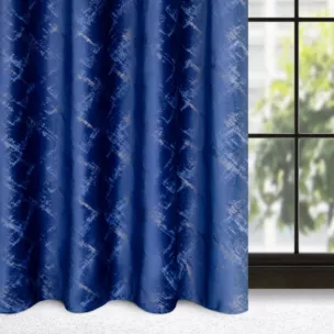 Zasłona welwetowa granatowa z szampańską przecierką 140x270 taśma - ADRIA