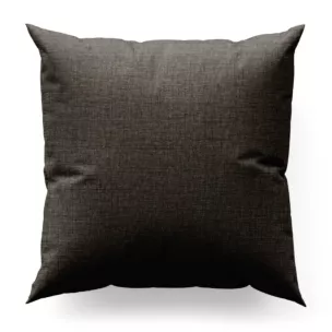 Poszewka szyta brązowa z tkaniny w stylu eko o naturalnym splocie