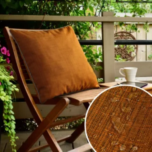 Poszewka na poduszkę 45x45 cm z gładkiej tkaniny wodoodpornej pomarańczowa idealna do ogrodu i na taras GARDEN 3