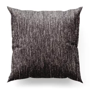 Poszewka szyta czarno beżowa z miękkiej tkaniny szenilowej z melanżowym wzorem