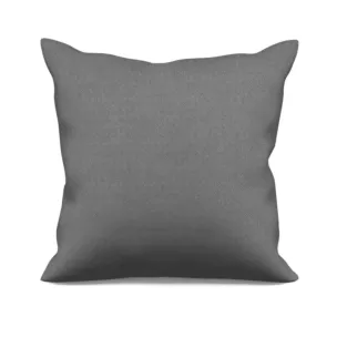 Poszewka szyta stalowa z miękkiej, matowej tkaniny w drobny geometryczny wzór