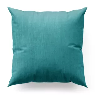 Poszewka szyta SAFARI turkusowa z miękkiej welwetowej tkaniny z połyskiem