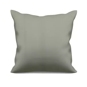 Poszewka szyta popielata z matowej gładkiej tkaniny