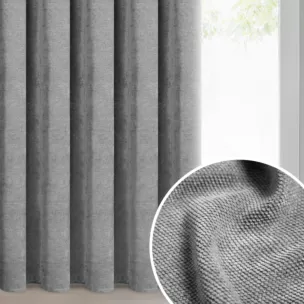 Zasłona  stalowa o szenilowej strukturze 140x270 cm taśma - NESKA