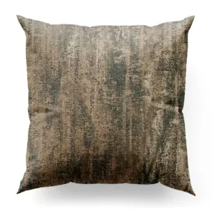 Poszewka szyta BEATRIZ popielato złocista ekskluzywna z szenilowej tkaniny pokrytej połyskliwym nadrukiem Italissima Eva Minge