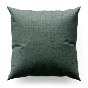 Poszewka szyta miętowa z tkaniny w stylu eko o naturalnym splocie