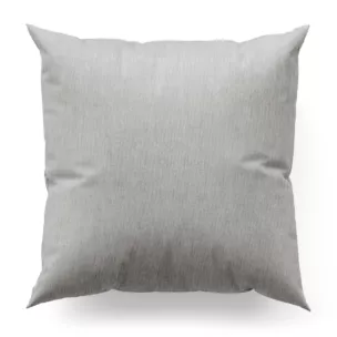 Poszewka szyta popielata z miękkiej matowej tkaniny szenilowej o naturalnym splocie