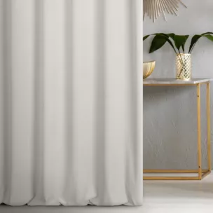 Zasłona szyta na taśmie 5 cm srebrna z miękkiej strukturalnej tkaniny welwetowej