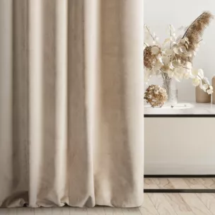 Tkanina zasłonowa gruby, miękki welwet o matowym wykończeniu z kolekcji Eva Minge