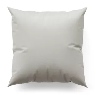 Poszewka szyta jasnopopielata z miękkiej tkaniny o welurowej strukturze i wyraźnym splocie