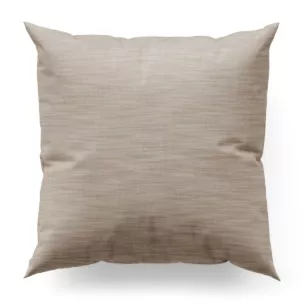 Poszewka szyta beżowa z tkaniny z dodatkiem lnu, z melanżowym splotem ekologiczna