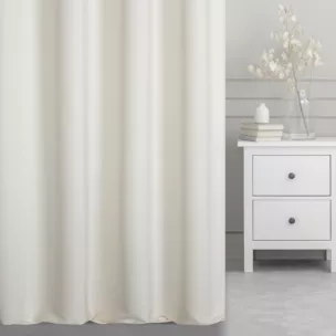 Zasłona szyta na taśmie 5 cm kremowa z gładkiego, matowego welwetu