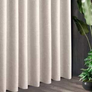 Tkanina zasłonowa zaciemniająca typu blackout, z ozdobnym splotem, z efektem melanżu