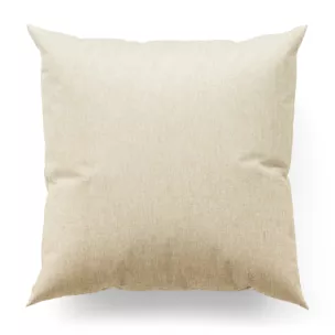 Poszewka szyta kremowo złota z tkaniny w stylu eko i efektem melanżu