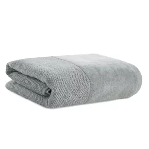 Ręcznik do rąk 30x50 cm bawełniany kolor srebrny z welwetową bordiurą 550 g/m2 ARIA