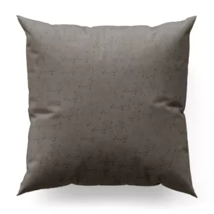 Poszewka szyta popielata z miękkiej tkaniny welwetowej z efektem kreszowania, wykończona obciążnikiem