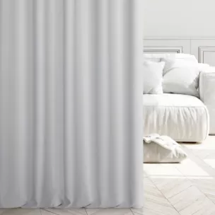 Zasłona szyta na taśmie 5 cm naturalna z gładkiej tkaniny typu dimout