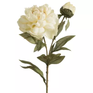 Kwiat sztuczny piwonia kremowa 69 cm