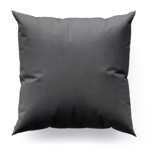 Poszewka szyta grafitowa z miękkiej tkaniny o welurowej strukturze i wyraźnym splocie
