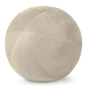 Poduszka dekoracyjna w formie kuli średnica 24 cm welwetowa jasnobeżowa GAJA