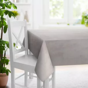 Obrus na wymiar ENYA stalowy z miękkiej półmatowej tkaniny welwetowej