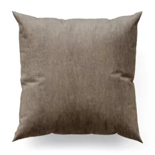 Poszewka szyta beżowa z tkaniny o szenilowej strukturze