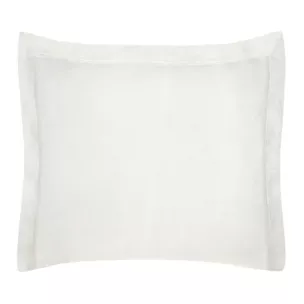 Poszewka na poduszkę 70x80 cm bawełniana kremowa z satynowym połyskiem i ozdobną kantą NOVA COLOUR