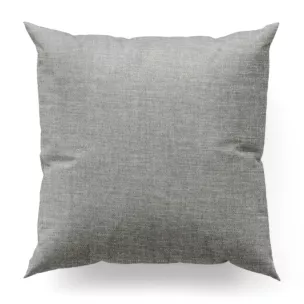 Poszewka szyta srebrna z miękkiej tkaniny z naturalnym splotem