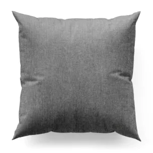 Poszewka szyta stalowa z miękkiej matowej tkaniny szenilowej o naturalnym splocie