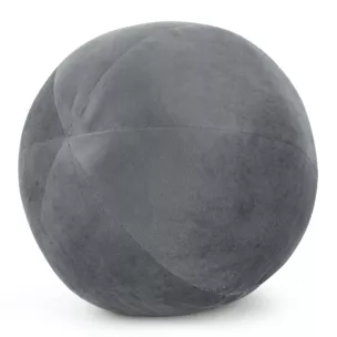 Poduszka dekoracyjna w formie kuli średnica 24 cm welwetowa grafitowa GAJA