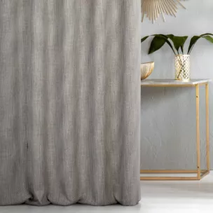 Zasłona szyta na taśmie 5 cm stalowa o naturalnym splocie w melanżowych odcieniach