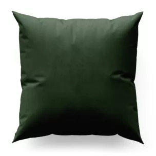 Poszewka szyta ciemnooliwkowa z miękkiej półmatowej tkaniny welwetowej
