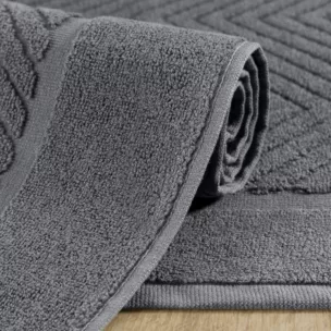 Dywanik łazienkowy bawełniany frotte zdobiony wzorem w zygzaki REINA LINE