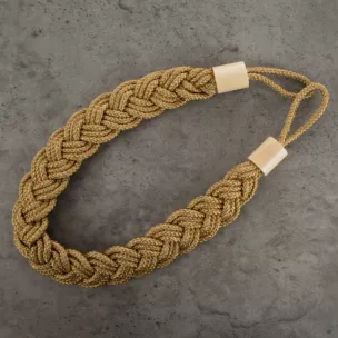 Dekoracyjny sznur do zasłon KAYLA pleciony w wzór warkocza
