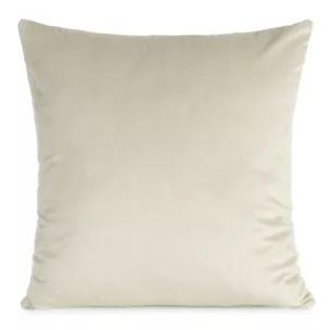 Poszewka na poduszkę 45x45 cm welwetowa, gładka jasnobeżowa o delikatnym połysku GAJA 1