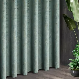 Tkanina zasłonowa z welwetu zdobiona przecieranym błyszczącym nadrukiem