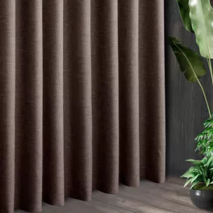 Tkanina zasłonowa zaciemniająca typu blackout, z ozdobnym splotem, z efektem melanżu