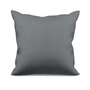 Poszewka szyta szara z gładkiej tkaniny typu dimout