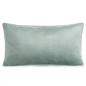 Poduszka 30 x 50 cm welwetowa ciemnomiętowa z kontrastującą lamówką GAJA 3